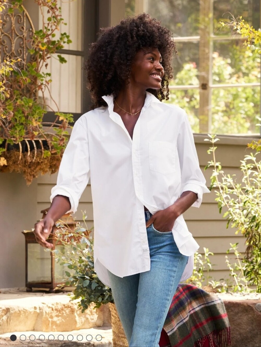 Frank & Eileen Joedy Boyfriend White Button-Down Shirt